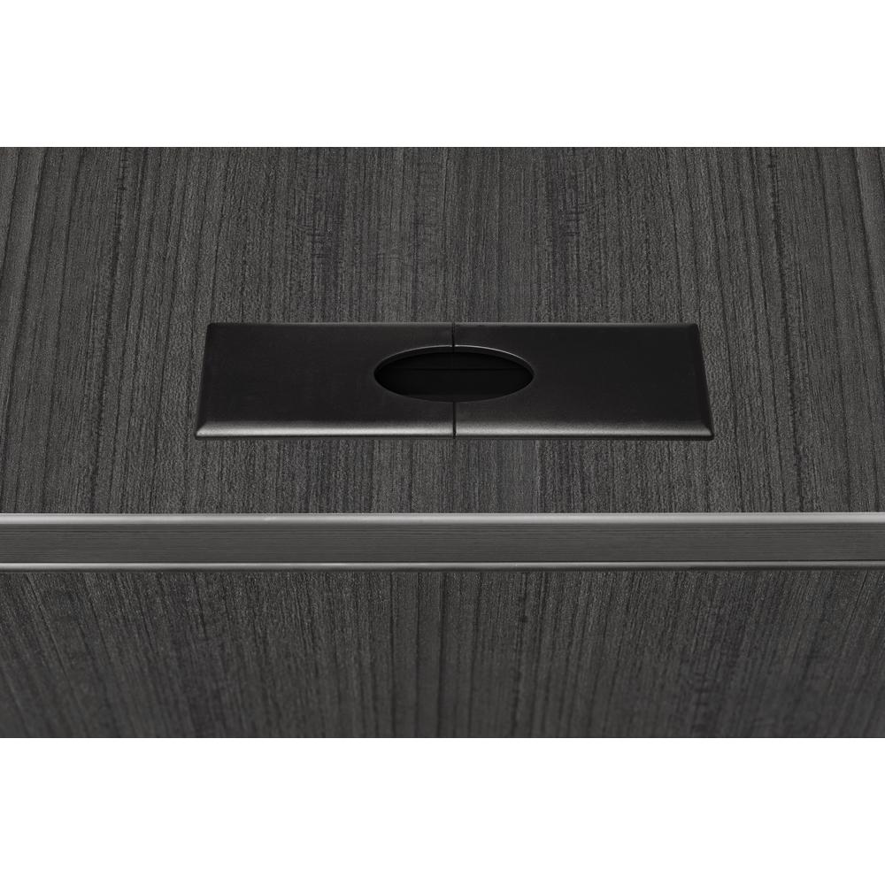 Legacy 60" Double Pedestal L-Desk with 35" Return- Ash Grey