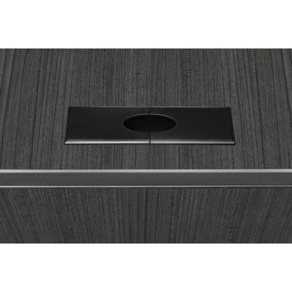 Legacy 60" Double Pedestal L-Desk with 35" Return- Ash Grey