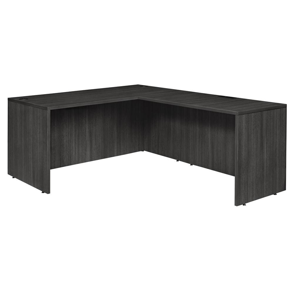 Legacy 66" L-Desk Shell with 47" Return Shell- Ash Grey