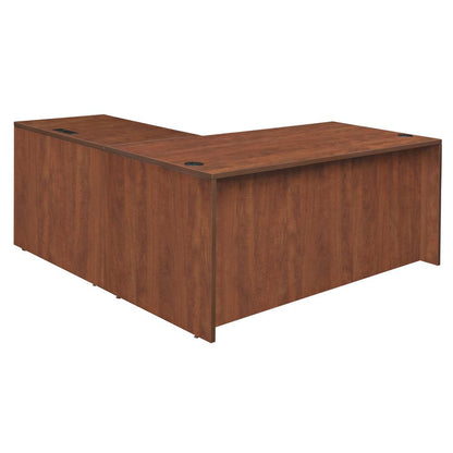 Legacy 66" Single Pedestal L-Desk with 47" Return- Cherry