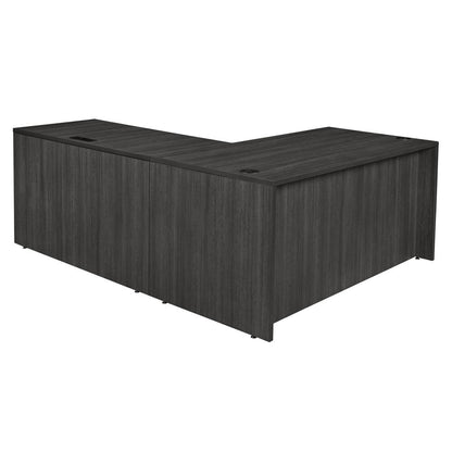 Legacy 60" Single Full Pedestal L-Desk with 47" Return- Ash Grey