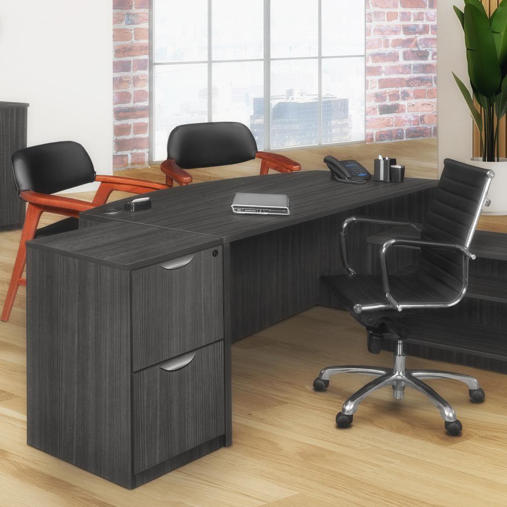Legacy Deskside 2 Drawer File Cabinet- Ash Grey