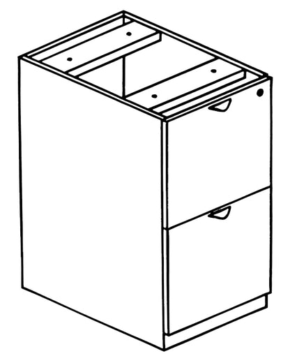 Legacy File File Pedestal- Mahogany