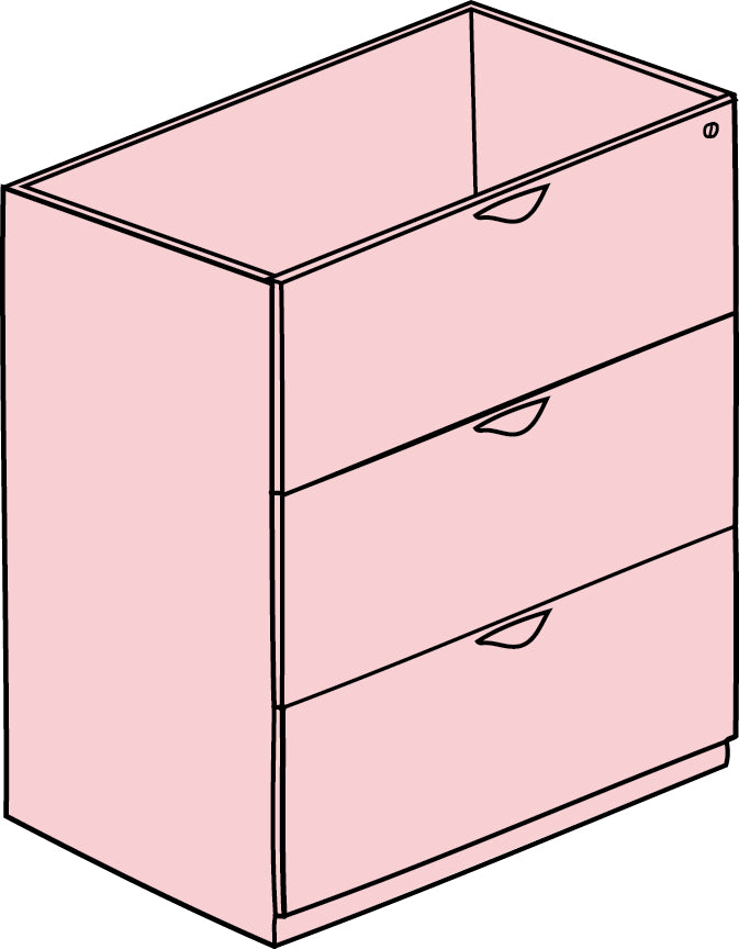 Legacy Stand Up Lateral File (w/o Top)- Cherry