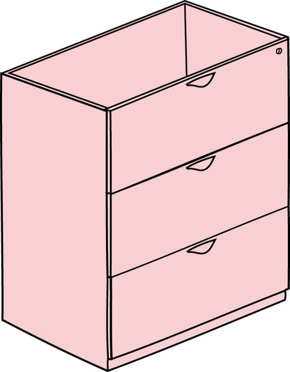 Legacy Stand Up Lateral File (w/o Top)- Cherry