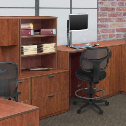 Legacy Lateral File with Open Hutch- Cherry