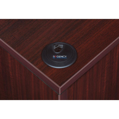 Legacy Single Pedestal Reception Desk- Mahogany