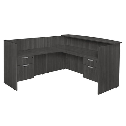 Legacy Double Box File Pedestal Reception Desk- Ash Grey