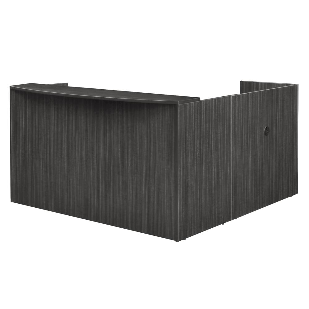 Legacy Double Box File Pedestal Reception Desk- Ash Grey