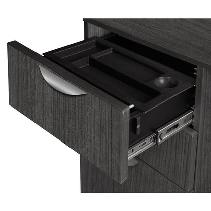 Legacy Double Box File Pedestal Reception Desk- Ash Grey
