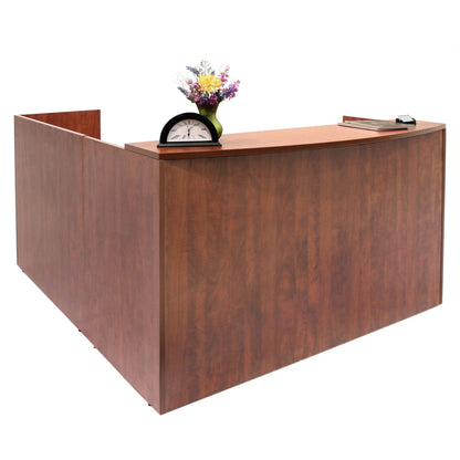 Legacy Box Box File/ File File Pedestal Reception Desk- Cherry