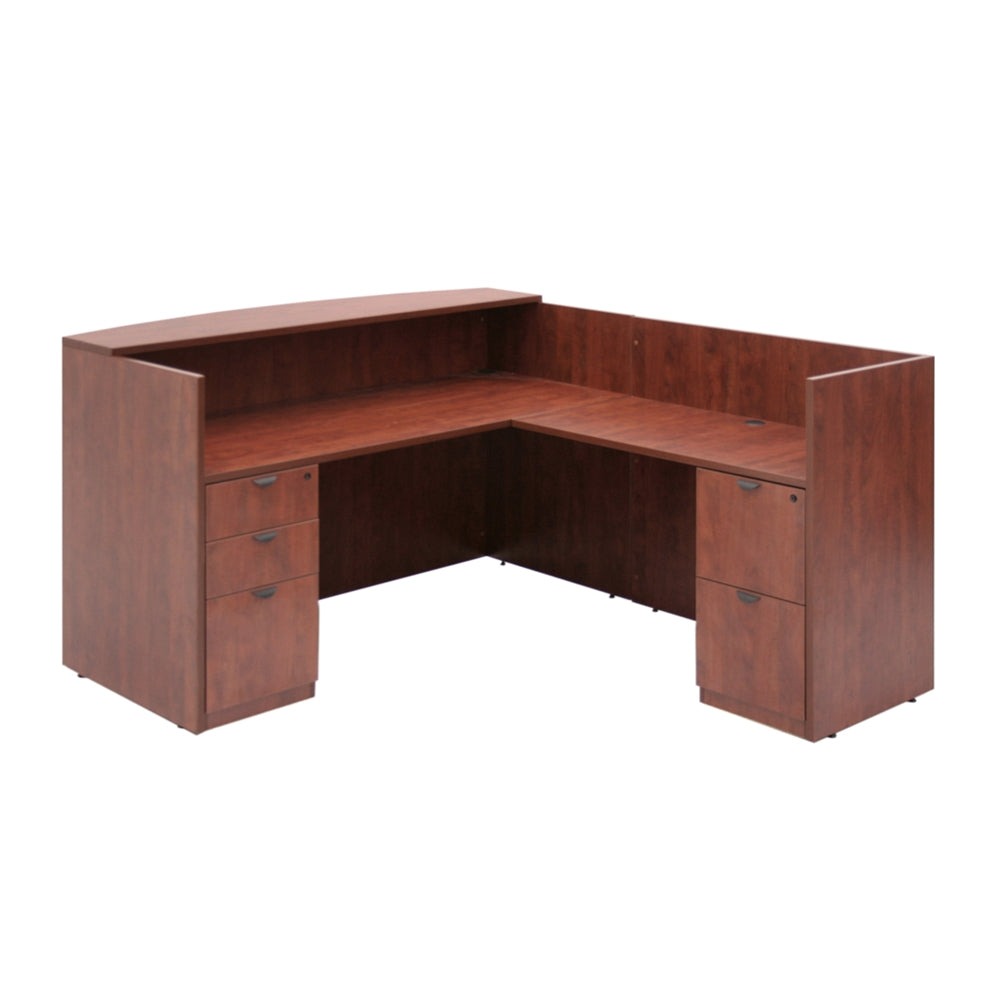Legacy Box Box File/ File File Pedestal Reception Desk- Cherry