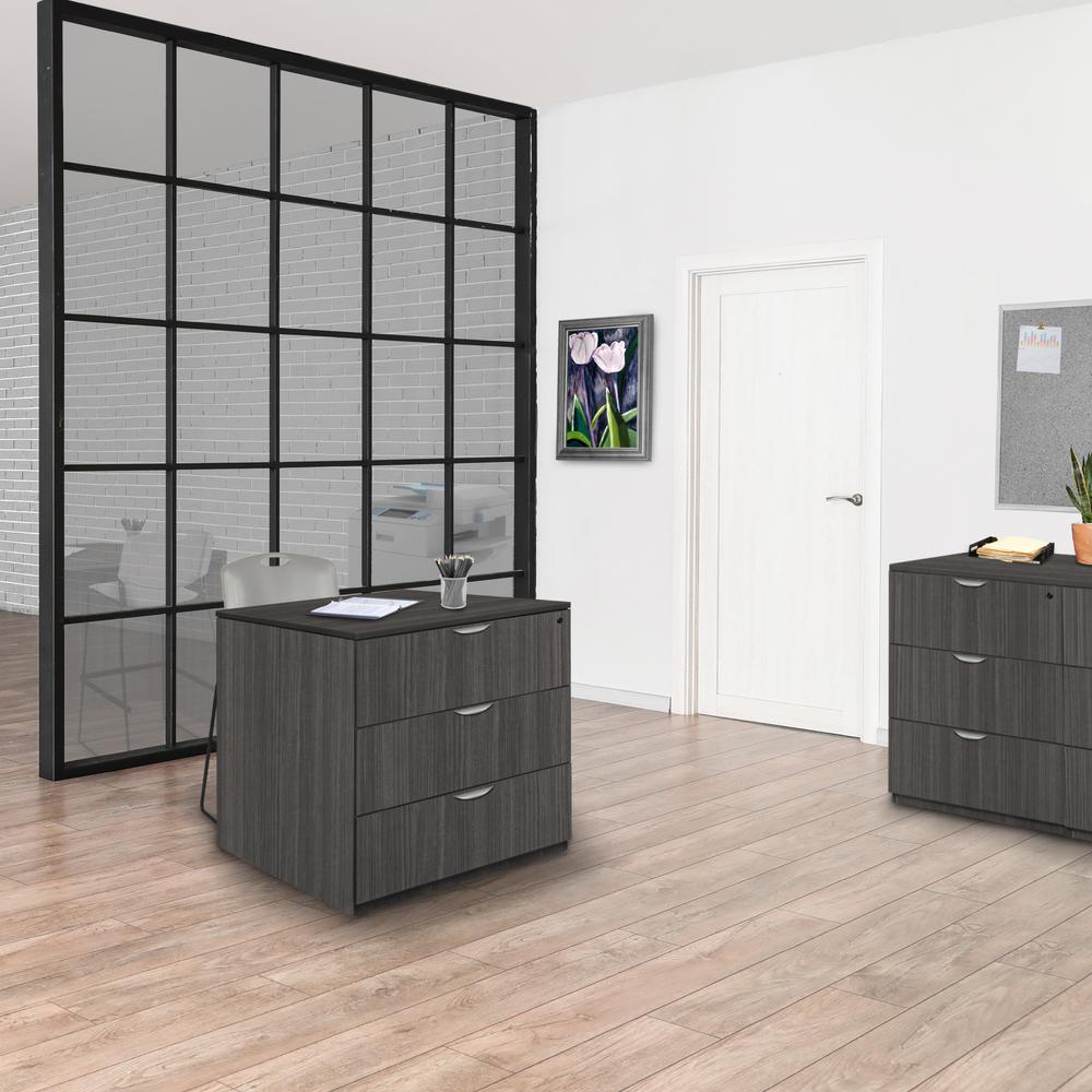 Legacy Stand Up Back to Back Lateral File/ Desk- Ash Grey