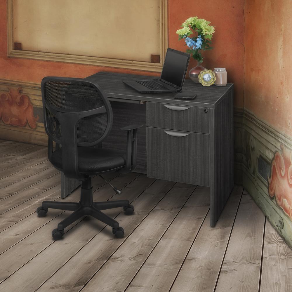 Legacy 42" Single Pedestal Desk- Ash Grey