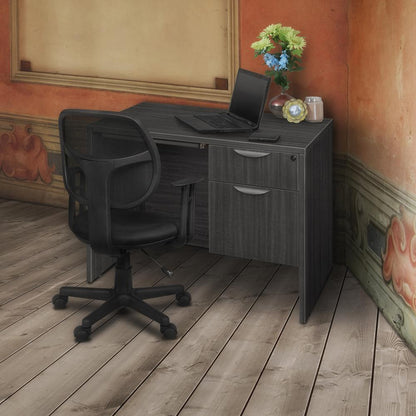 Legacy 42" Single Pedestal Desk- Ash Grey