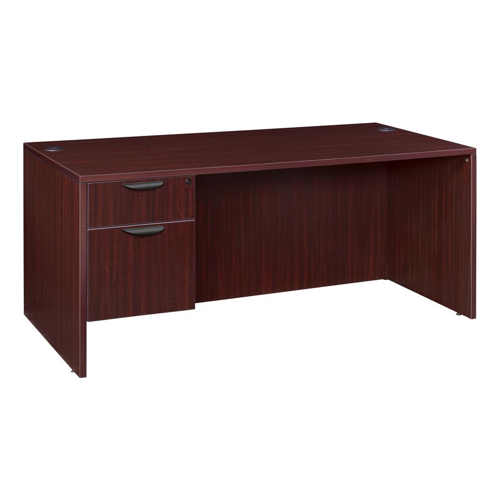 Legacy 60" Single Pedestal Desk- Mahogany