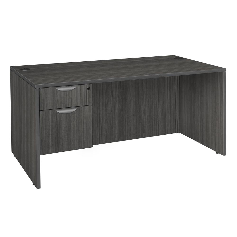 Legacy 71" Single Pedestal Desk- Ash Grey