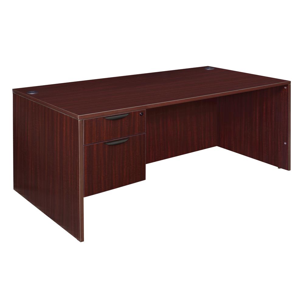 Legacy 71" Single Pedestal Desk- Mahogany
