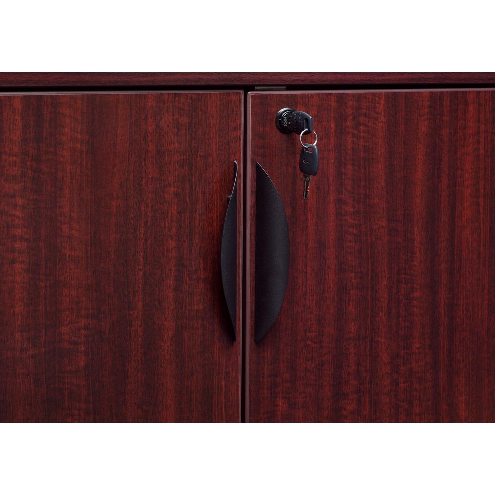 Legacy Stand Up Storage Cabinet Quad with Bookcase End- Mahogany