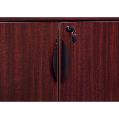 Legacy Stand Up Storage Cabinet Quad with Bookcase End- Mahogany
