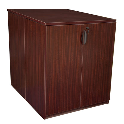 Legacy Stand Up Back to Back Storage Cabinet/ Desk- Mahogany