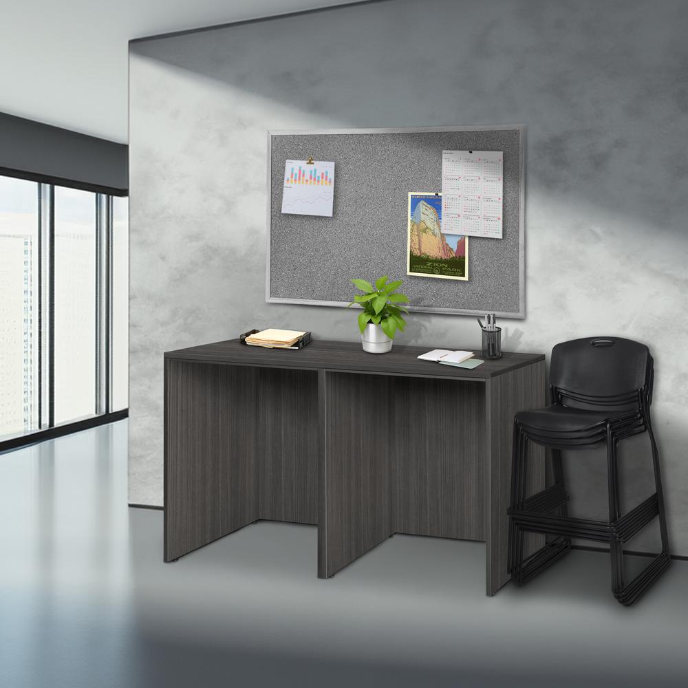 Legacy Stand Up Side to Side Desk/ Desk- Ash Grey