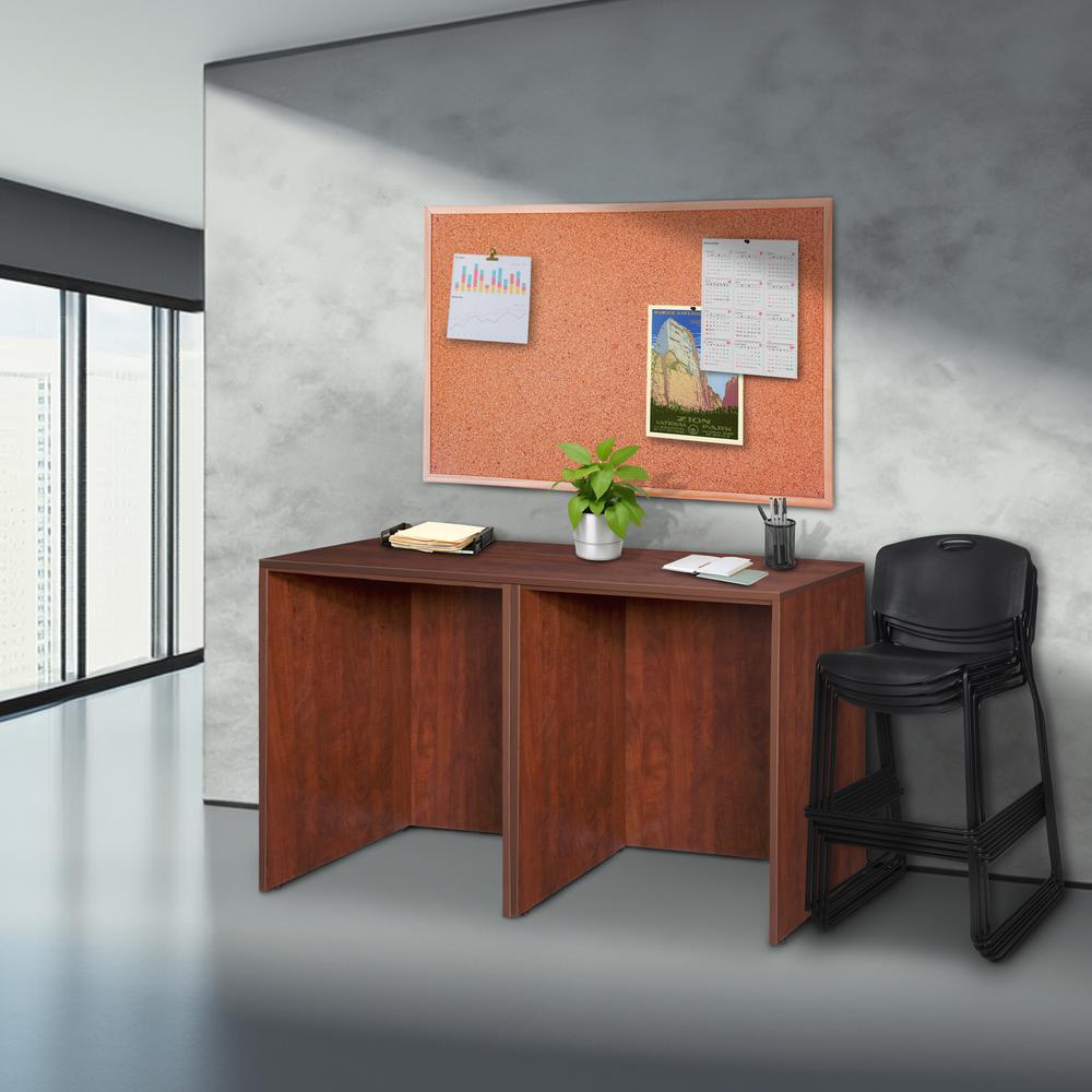 Legacy Stand Up Side to Side Desk/ Desk- Cherry
