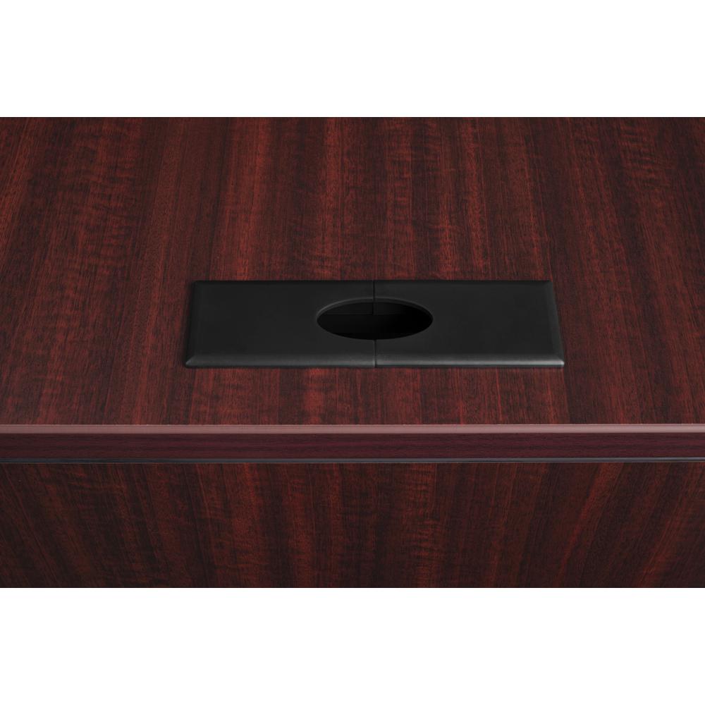 Legacy 71" Double Full Pedestal U-Desk- Mahogany