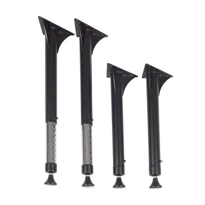 Kee Adjustable Leg, Black and Chrome (Set of 4)