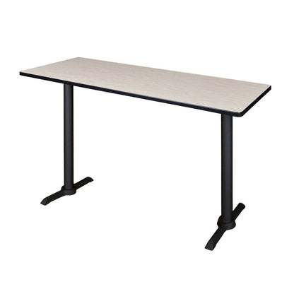 66 x 24 in. Steel T-Base Cafe Training Seminar Table- Maple