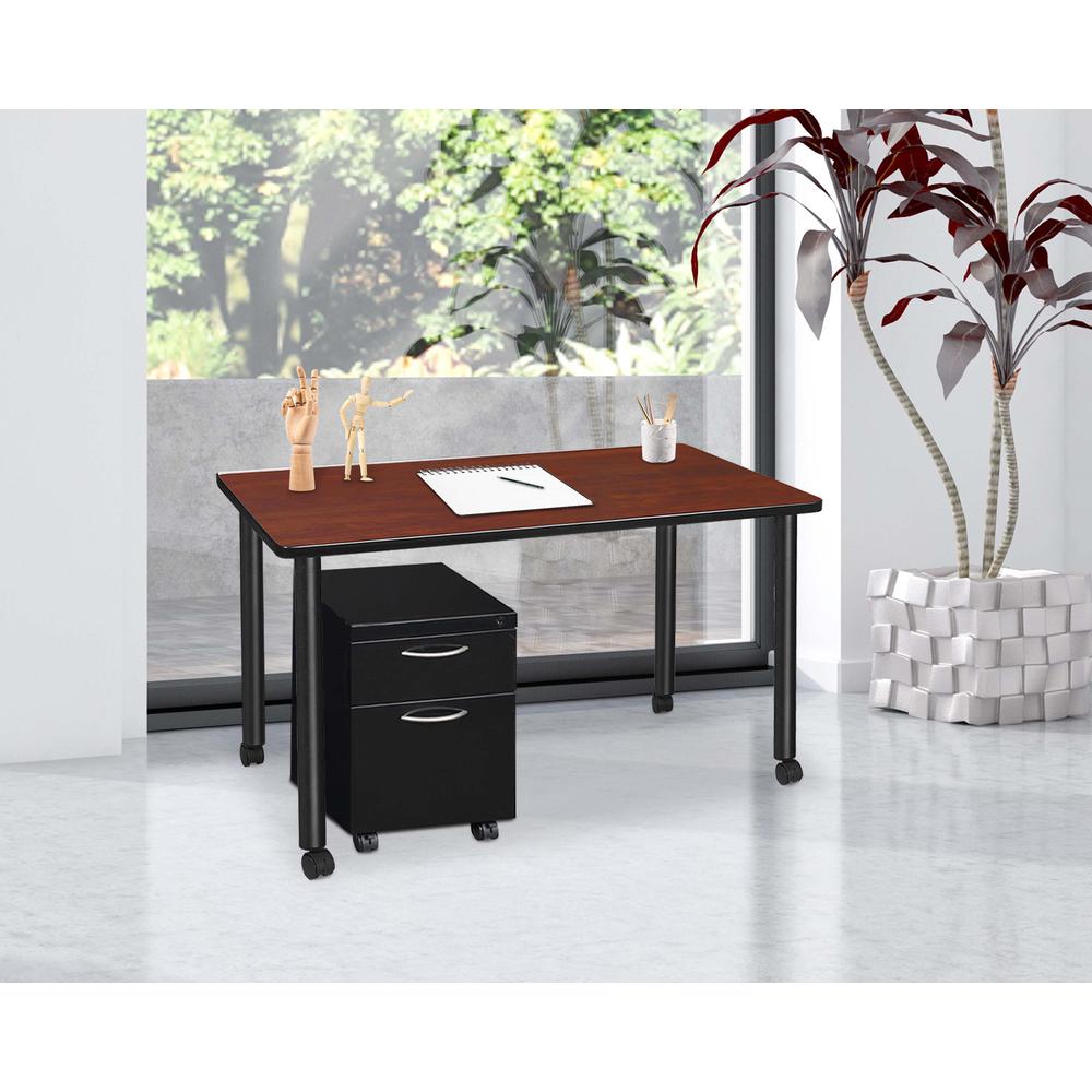 Regency Kee 48 x 24 in. Mobile Desk with Storage