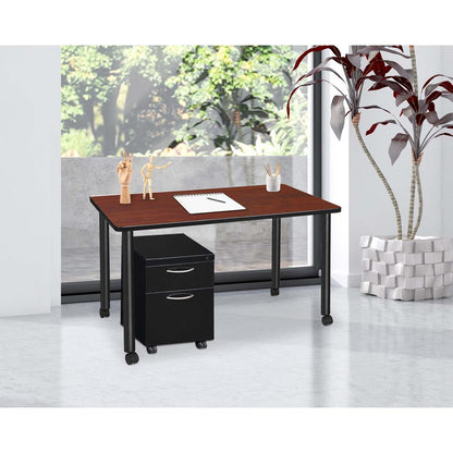 Regency Kee 48 x 24 in. Mobile Desk with Storage
