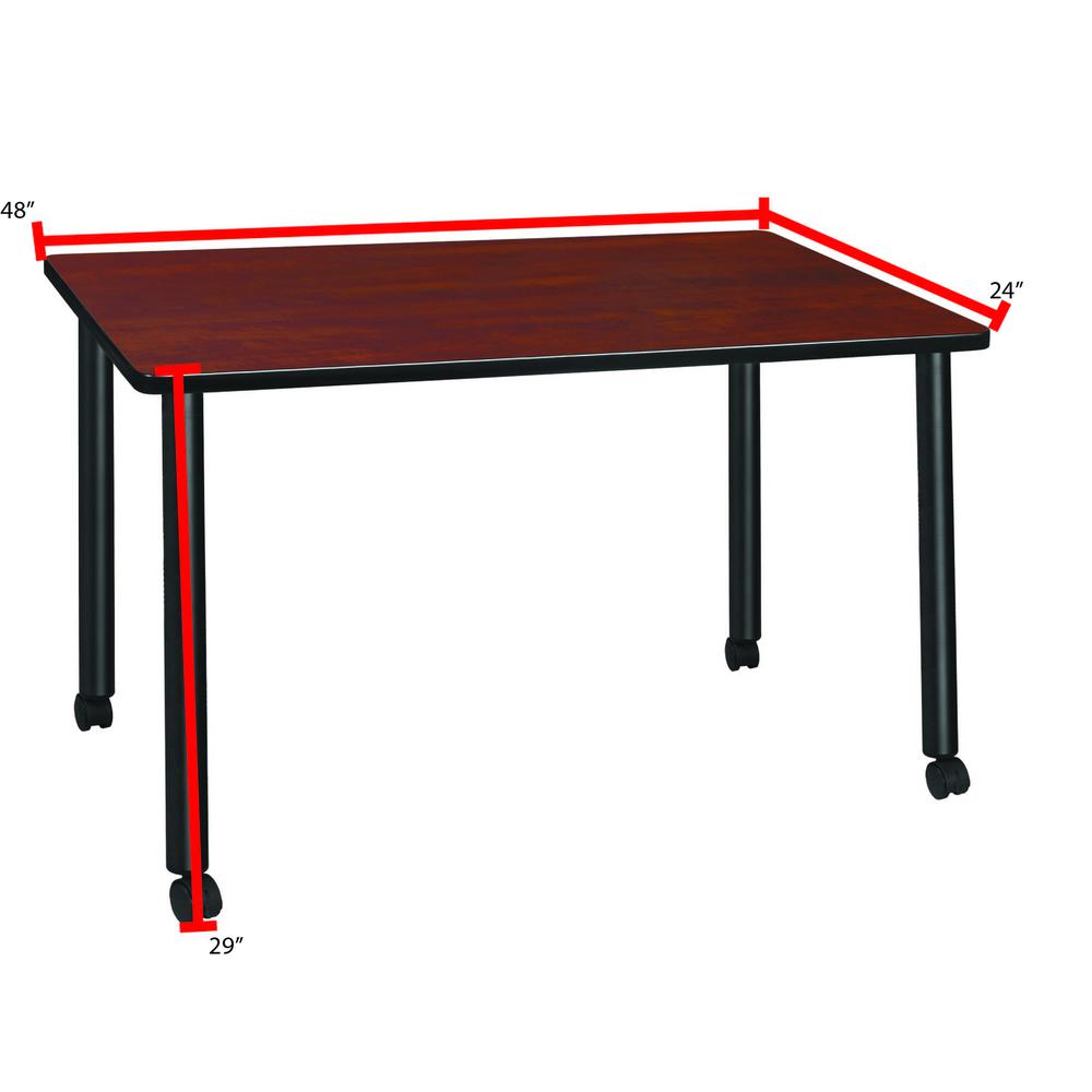 Regency Kee 48 x 24 in. Mobile Desk with Storage