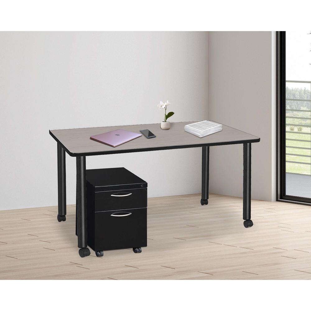 Regency Kee 60 x 24 in. Mobile Desk with Storage