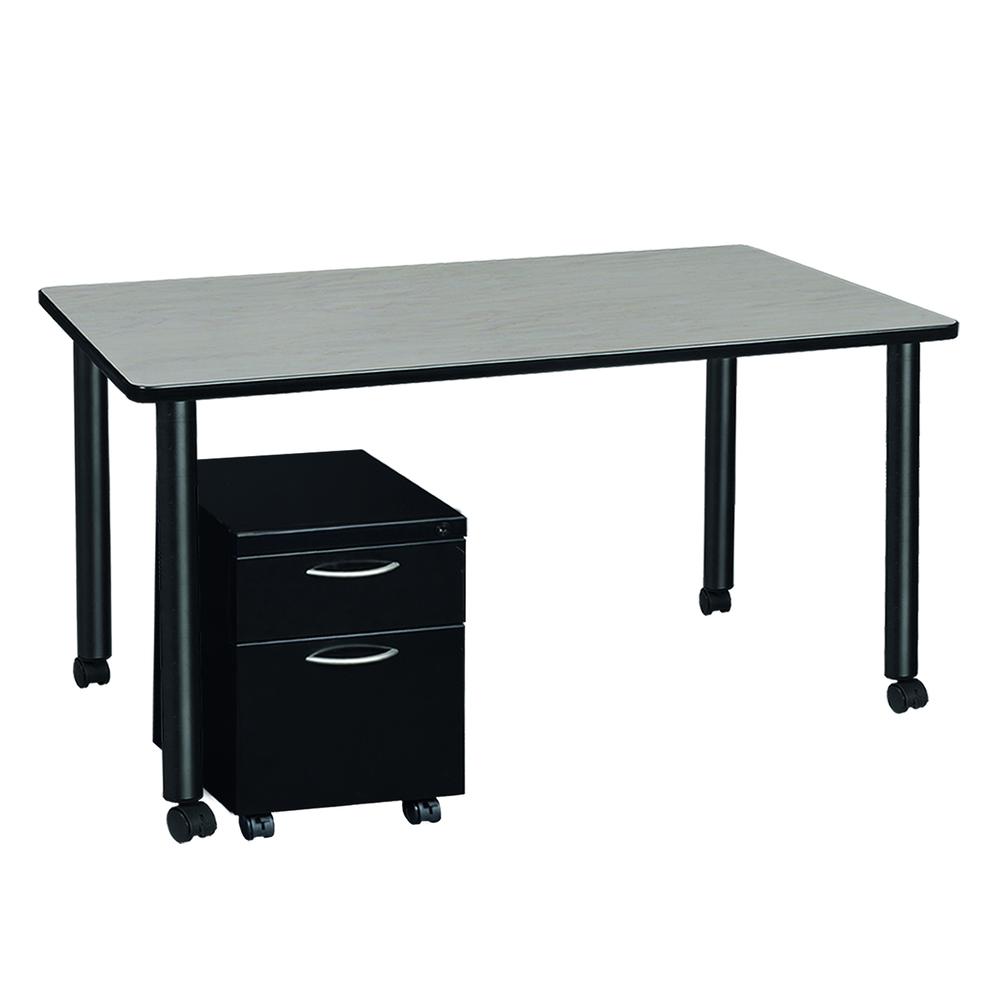 Regency Kee 60 x 24 in. Mobile Desk with Storage