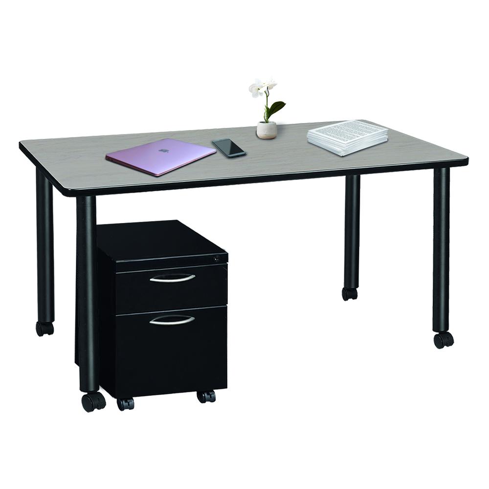 Regency Kee 60 x 24 in. Mobile Desk with Storage