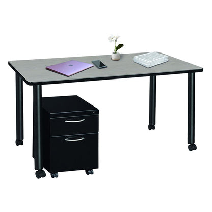 Regency Kee 60 x 24 in. Mobile Desk with Storage