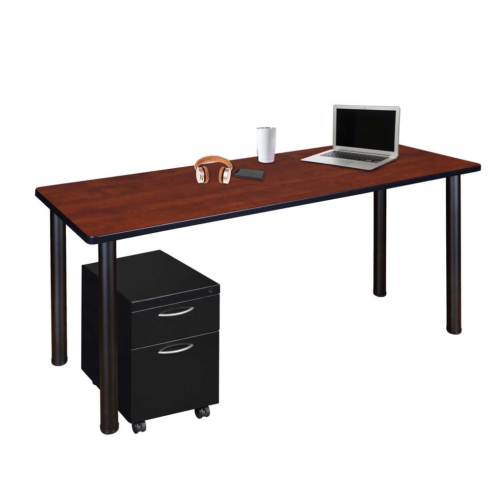 Regency Kee 66 x 24 in. Mobile Desk with Storage