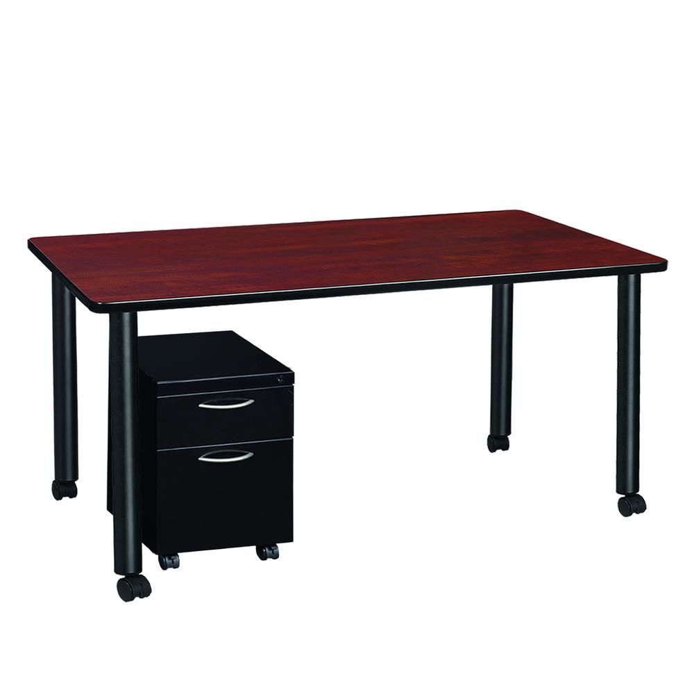 Regency Kee 66 x 24 in. Mobile Desk with Storage