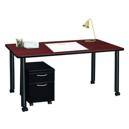 Regency Kee 66 x 24 in. Mobile Desk with Storage