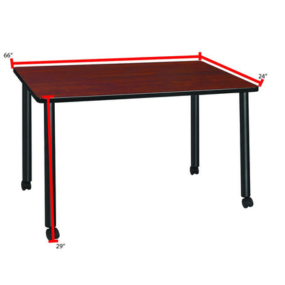 Regency Kee 66 x 24 in. Mobile Desk with Storage