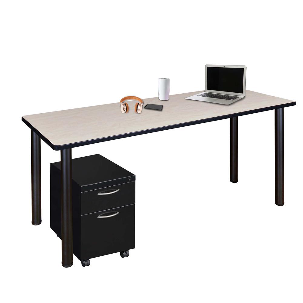 Regency Kee 66 x 24 in. Mobile Desk with Storage