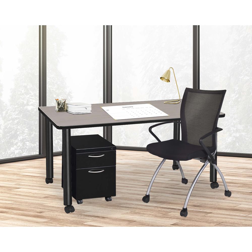 Regency Kee 66 x 24 in. Mobile Desk with Storage