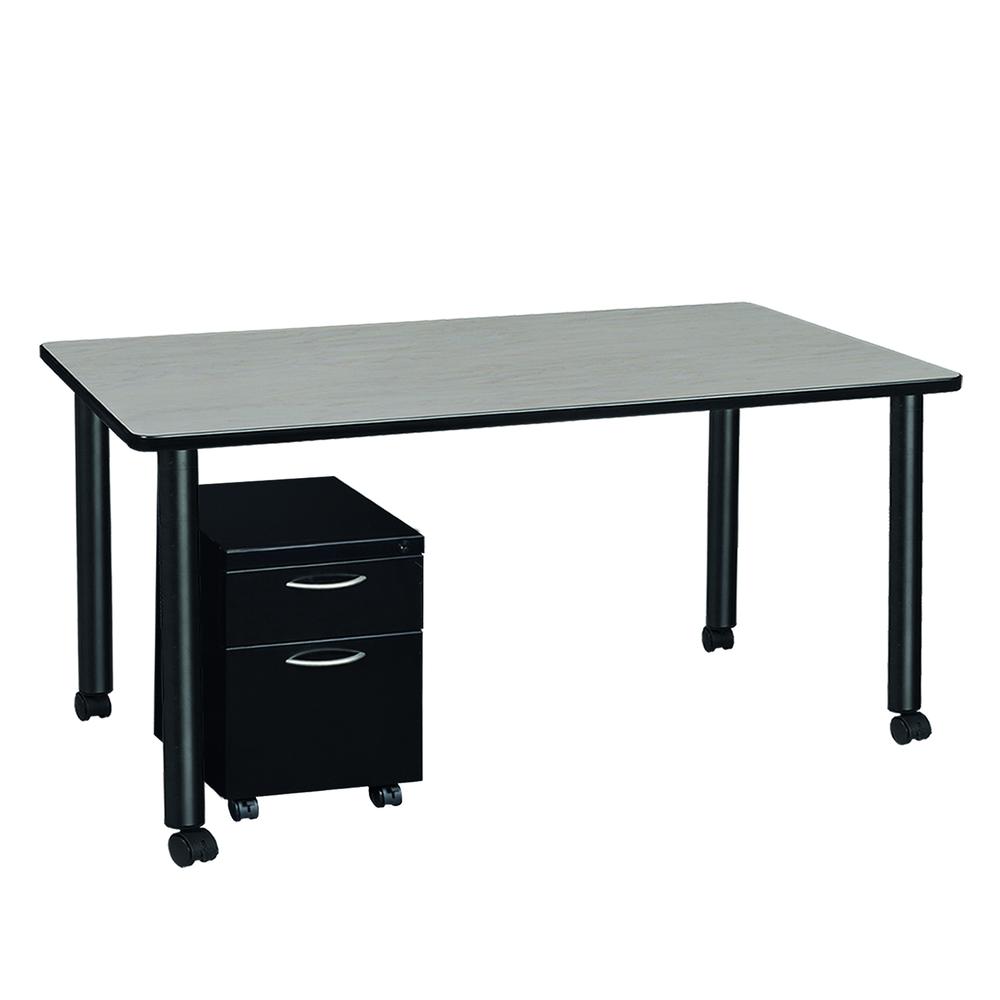 Regency Kee 66 x 24 in. Mobile Desk with Storage