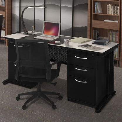 Fusion 72" x 30" Double Pedestal Desk- Maple