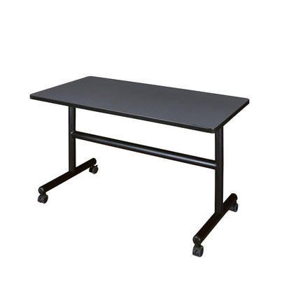 48 x 24 in. Flip-Top Training Nesting Table- Grey
