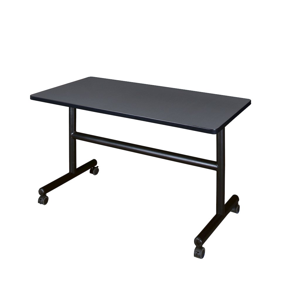 48 x 30 in. Flip-Top Training Nesting Table- Grey