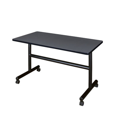 48 x 30 in. Flip-Top Training Nesting Table- Grey