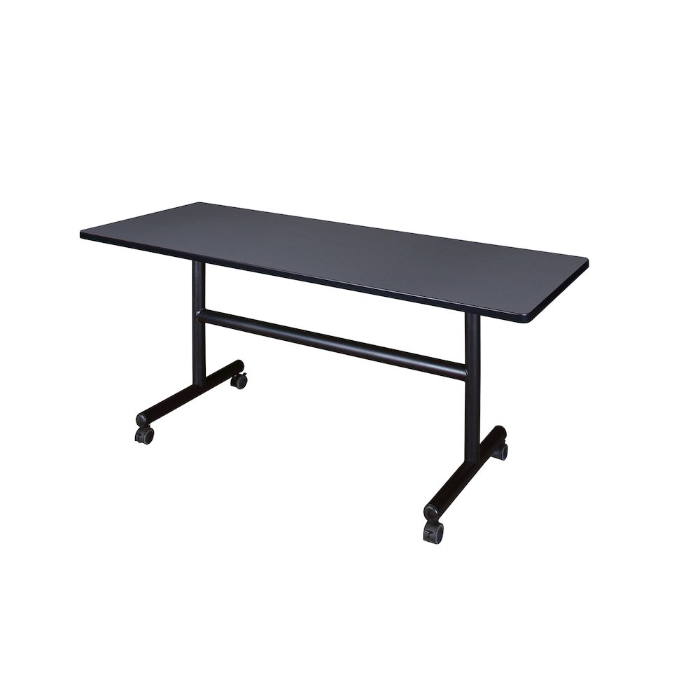 60 x 24 in. Flip-Top Training Nesting Table- Grey