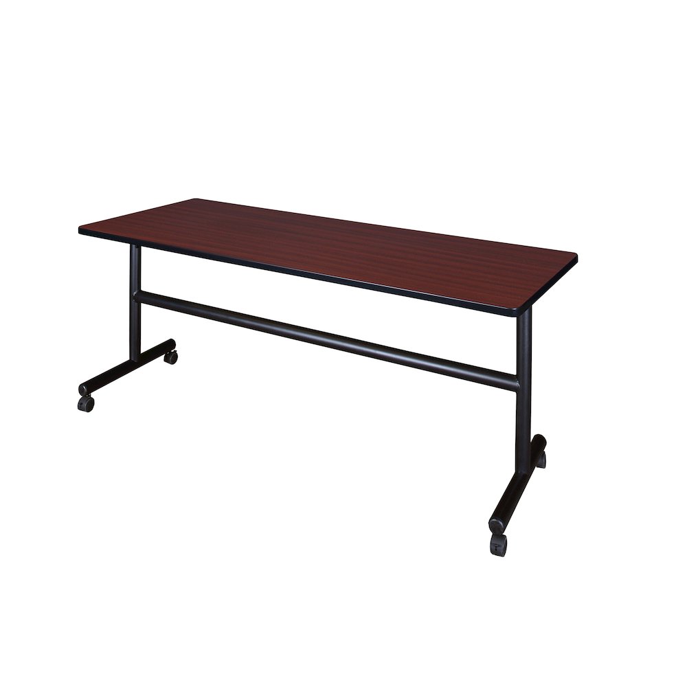 72 x 24 in. Flip-Top Training Nesting Table- Mahogany
